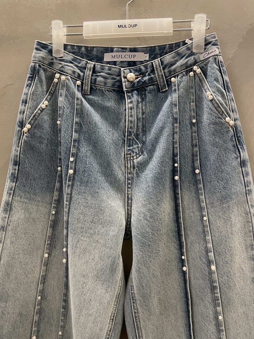 MULCUP韓國直郵女士新品休閑推薦職業時尚熱賣人氣牛仔褲MULCUP牛仔褲
