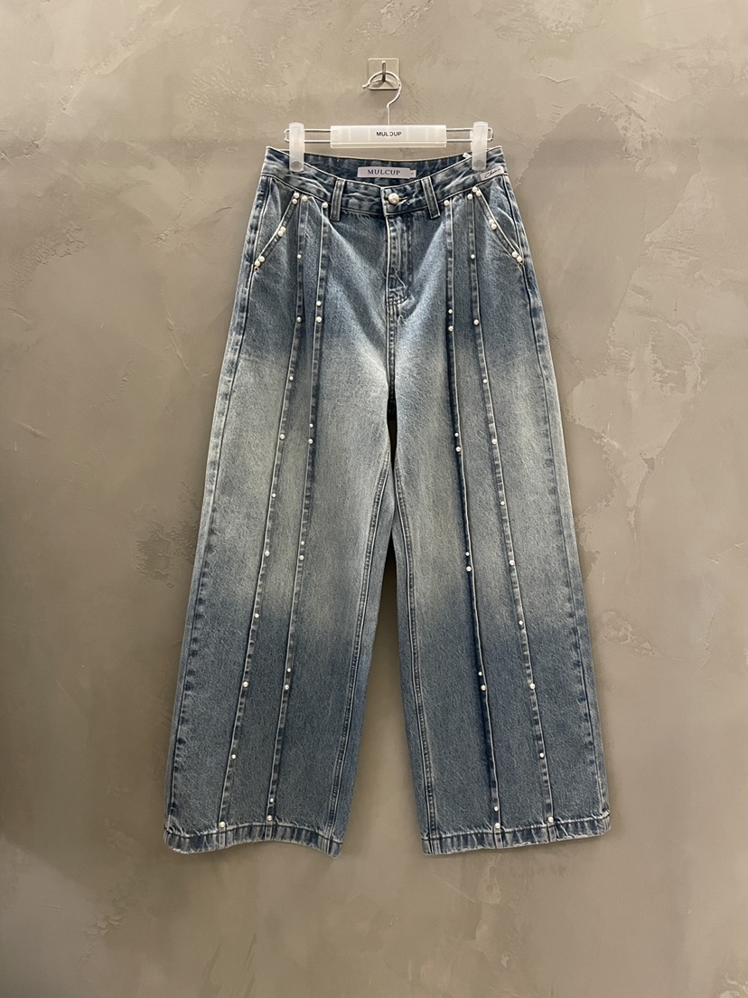 MULCUP韓國直郵女士新品休閑推薦職業時尚熱賣人氣牛仔褲MULCUP牛仔褲圖色1