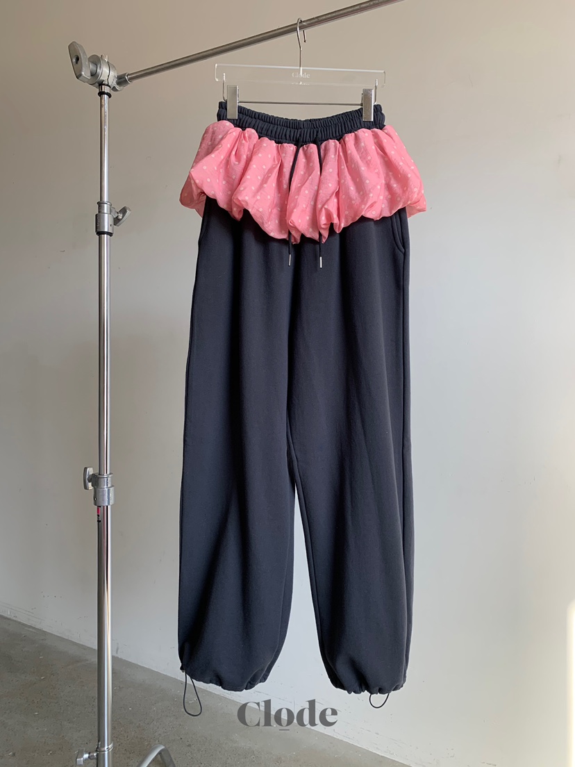 CLODE韓國直郵實拍女裝新款時尚熱賣人氣職業休閑褲圓點分層CLODE休閑褲圖色3
