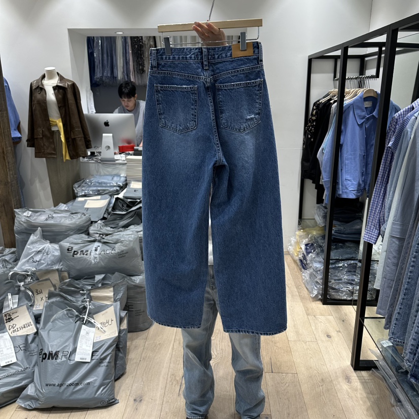 BRUNI/RICOTTA韓國東大門直郵女裝新品人氣休閑時尚牛仔褲BRUNI/RICOTTA牛仔褲