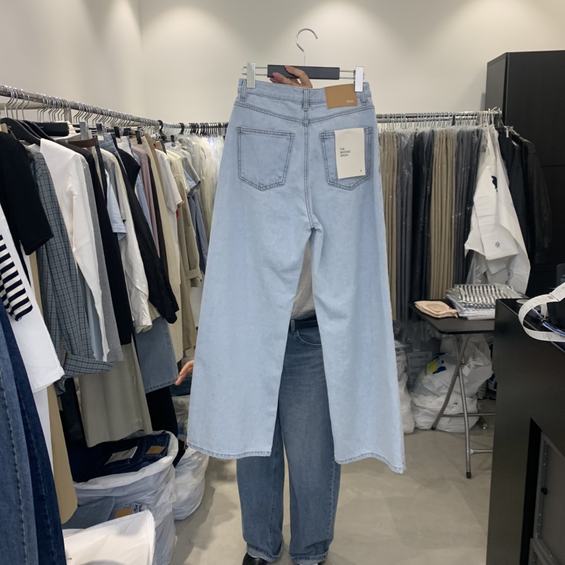 THE SECOND GROW韓國東大門代購女士新品推薦時尚牛仔褲THE SECOND GROW牛仔褲