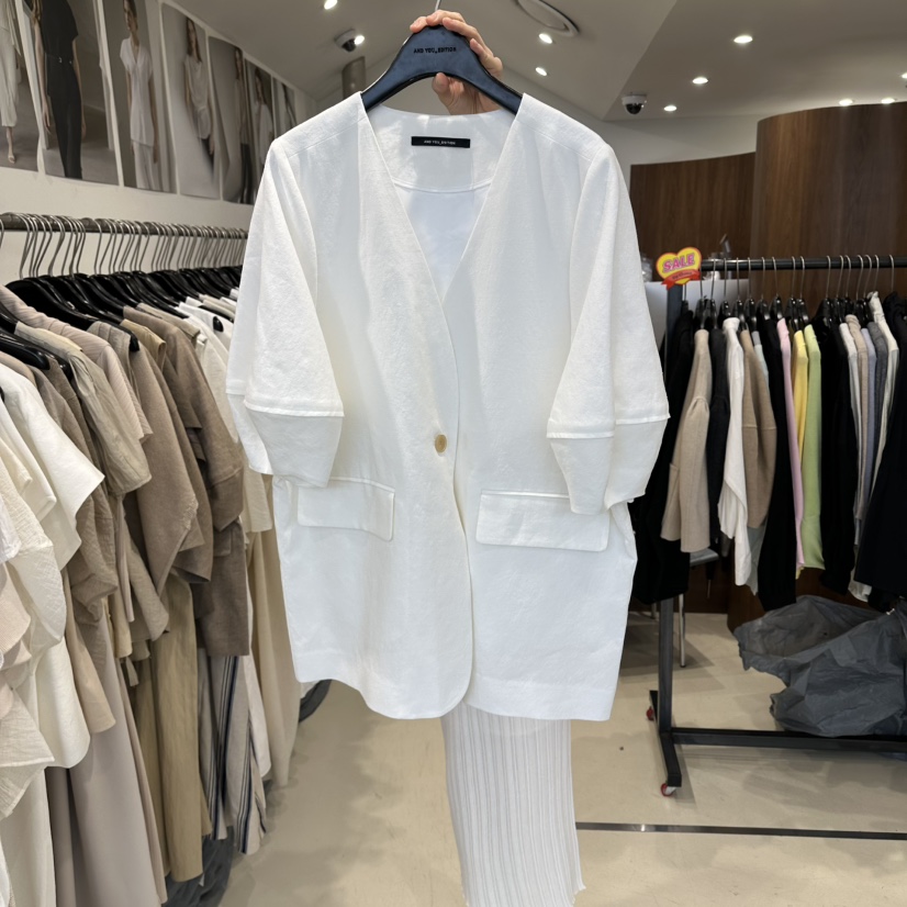 LE EDITION/LEBOENE韓國東大門直郵女士新品時尚夾克亞麻布LE EDITION/LEBOENE夾克圖色1