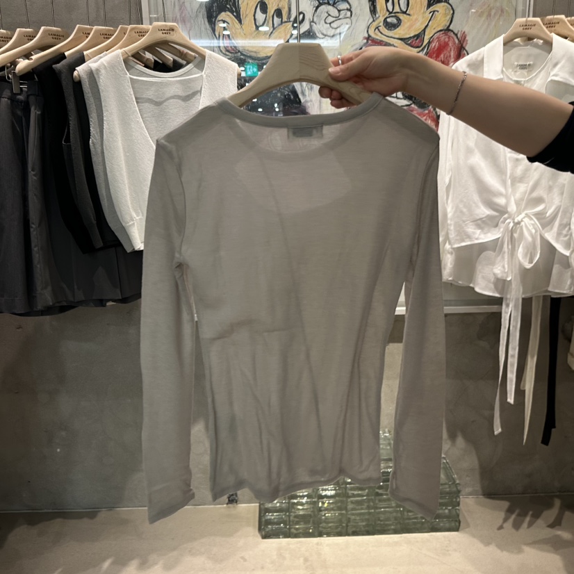 LAMAGIEPIE/LAMAGIE GREY韓國直郵女士新品職業長袖T恤LAMAGIEPIE/LAMAGIE GREY長袖T恤