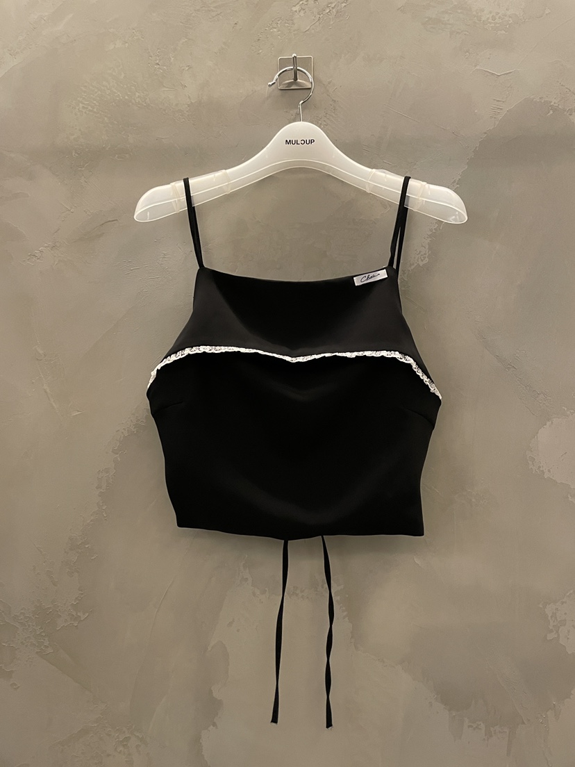 MULCUP韓國東大門代購女裝新款推薦休閑26春夏時尚吊帶背心MULCUP吊帶/背心圖色2黑色