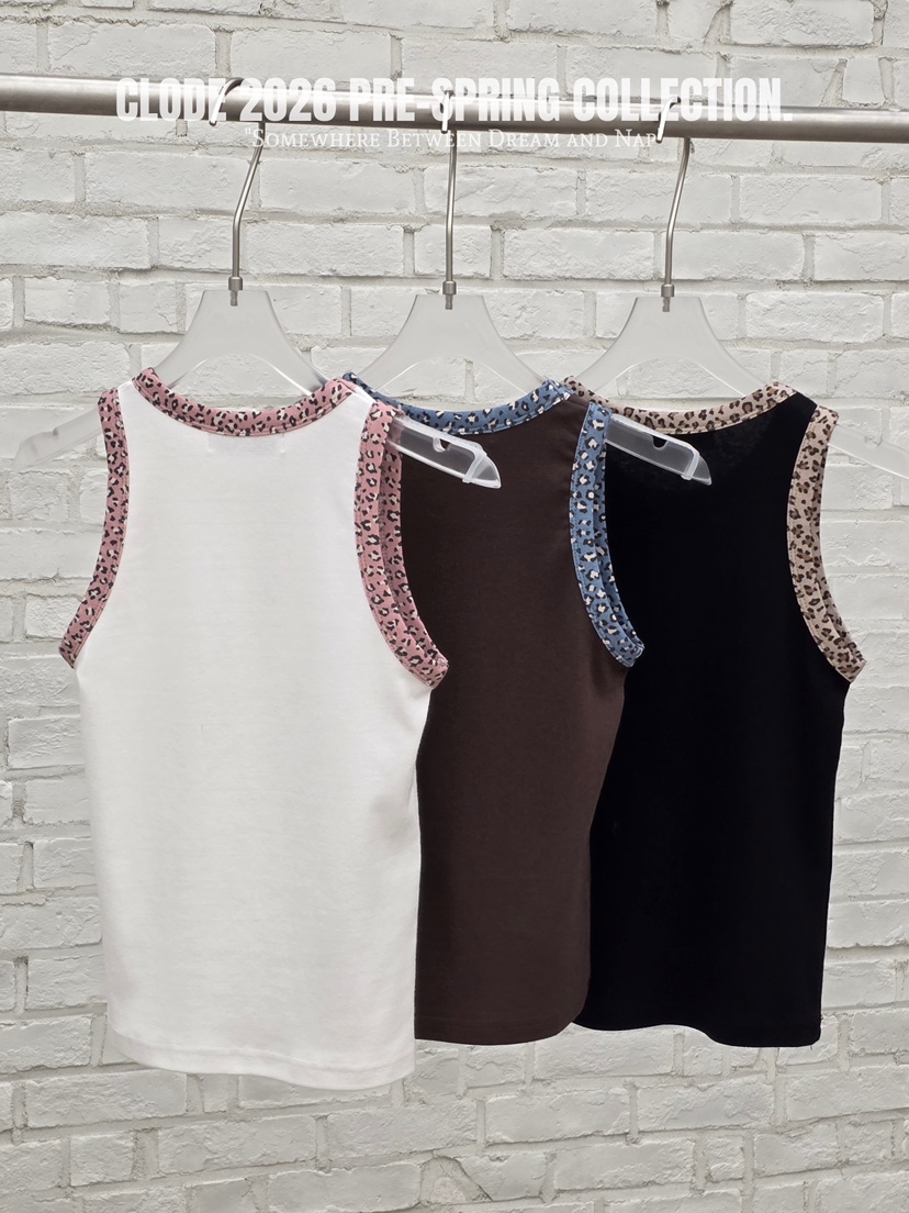 CLODE韓國東大門代購女裝新款休閑職業時尚人氣吊帶背心豹紋CLODE吊帶/背心