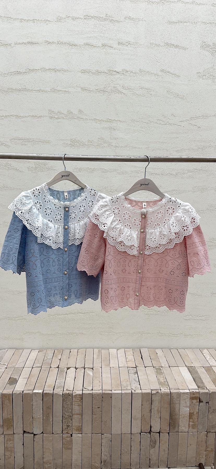 YARD韓國東大門直郵女士新款人氣時尚推薦休閑襯衫蕾絲衫YARD襯衫/蕾絲衫