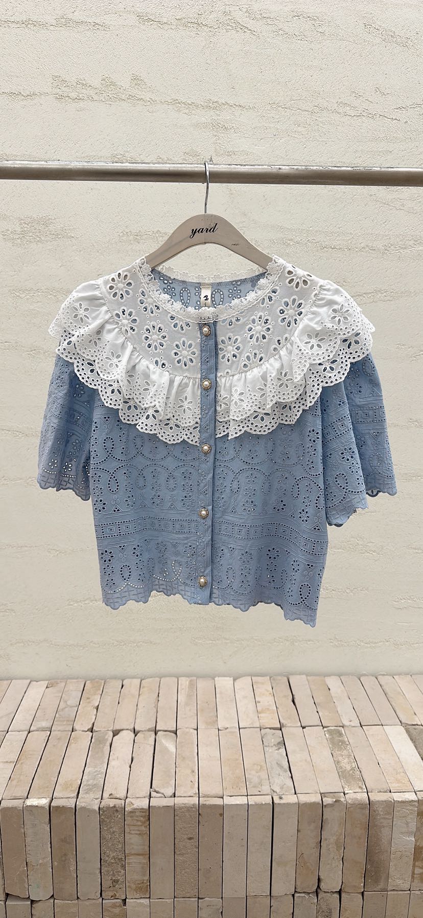 YARD韓國東大門直郵女士新款人氣時尚推薦休閑襯衫蕾絲衫YARD襯衫/蕾絲衫圖色2