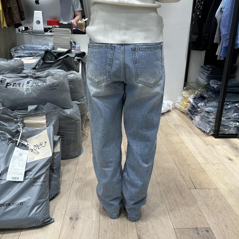 BRUNI/RICOTTA韓國直郵實拍女裝新品26春夏熱賣休閑牛仔褲BRUNI/RICOTTA牛仔褲