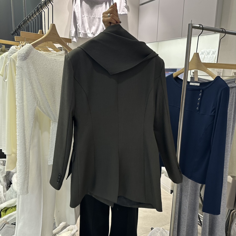 UNA/THE MAY韓國東大門代購女士新款休閑26春夏夾克含圍巾THEMAY/UNA夾克