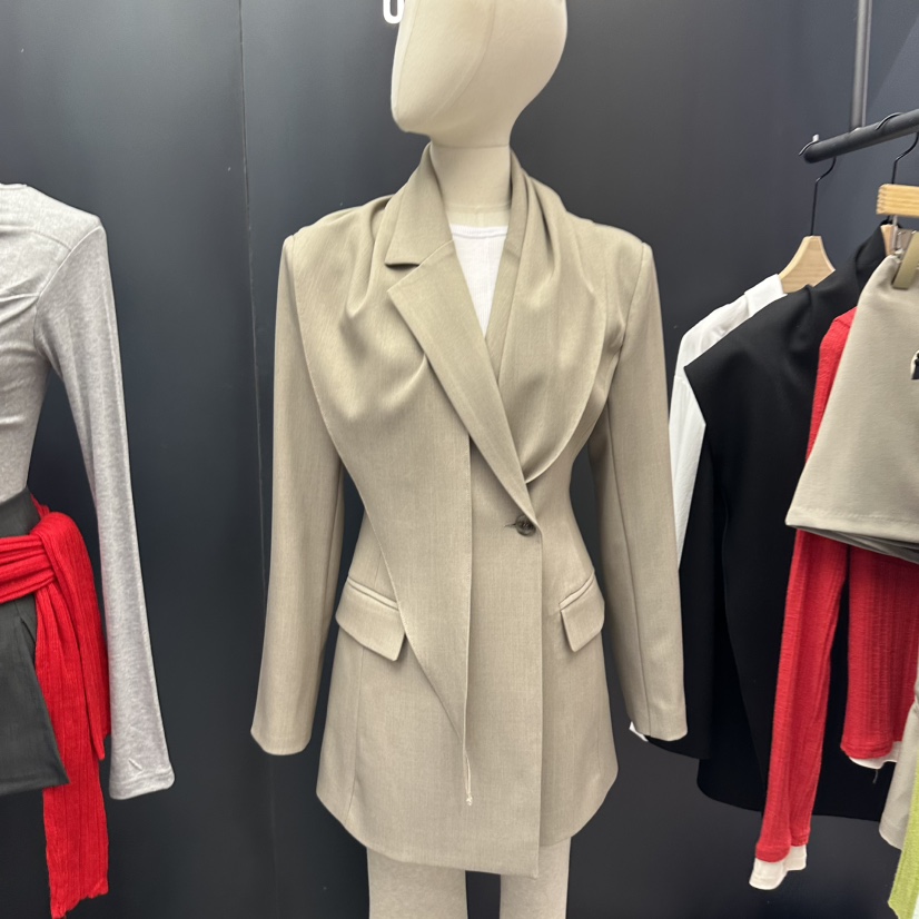 UNA/THE MAY韓國東大門代購女士新款休閑26春夏夾克含圍巾THEMAY/UNA夾克圖色1