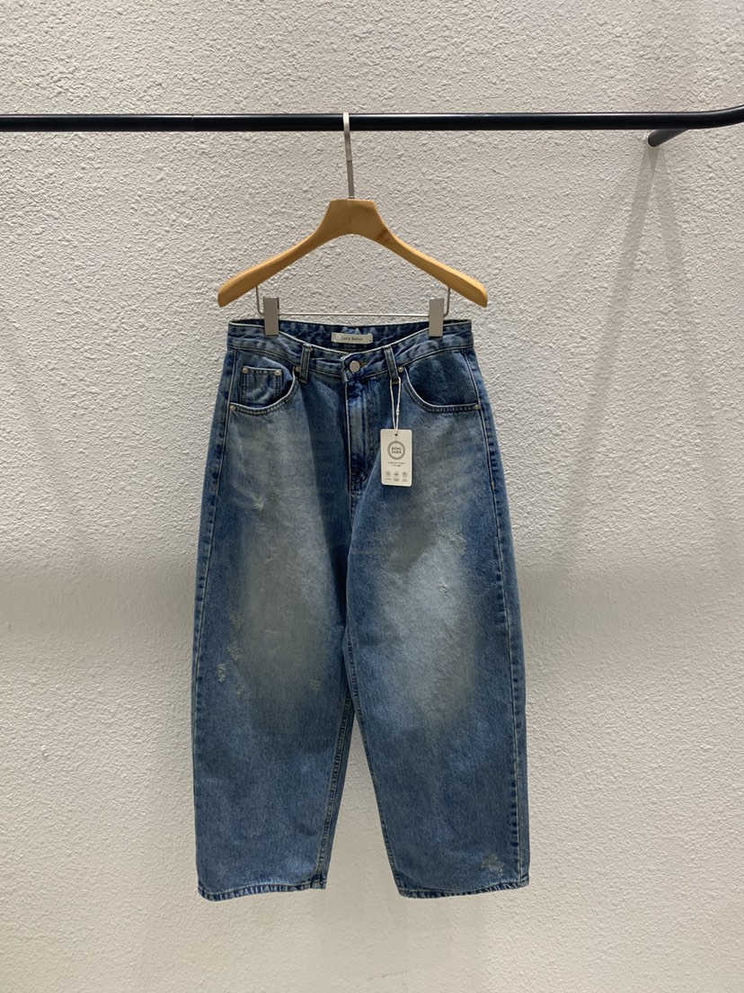 LUCY SALON韓國直郵女裝新品休閑推薦時尚人氣牛仔褲口袋LUCY SALON牛仔褲圖色1