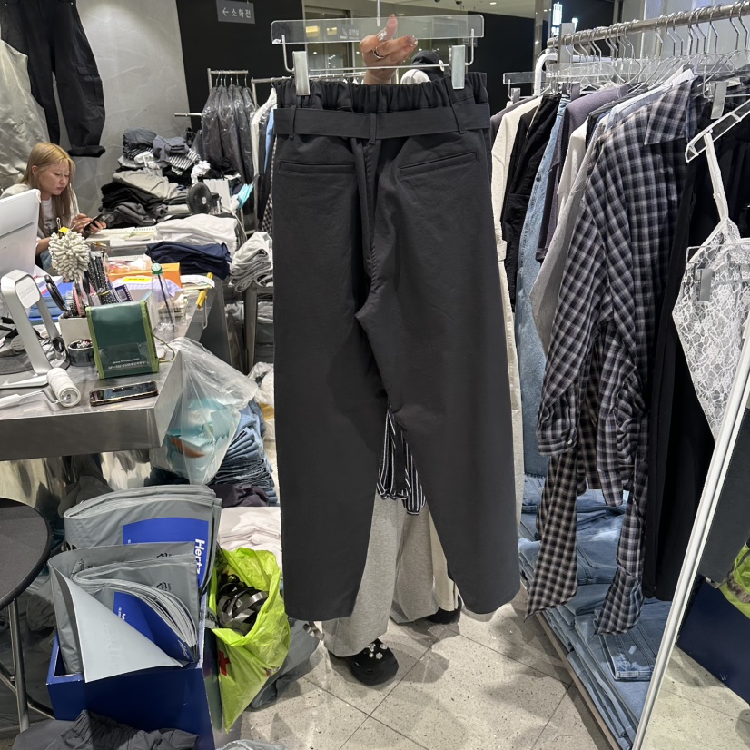 HERTZ-P韓國東大門直郵女士新品職業推薦人氣休閑褲含腰帶HERTZ-P休閑褲