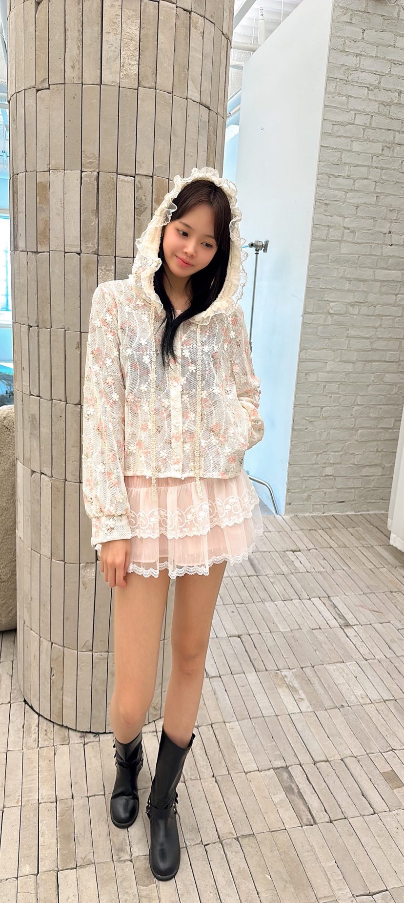 YARD韓國直郵女裝新款時尚人氣推薦休閑熱賣短裙刺繡雙面YARD短裙