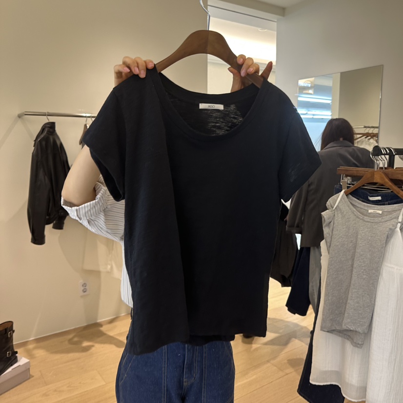 AGO韓國東大門代購女裝新款職業26春夏人氣休閑時尚熱賣T恤AGOT恤圖色2