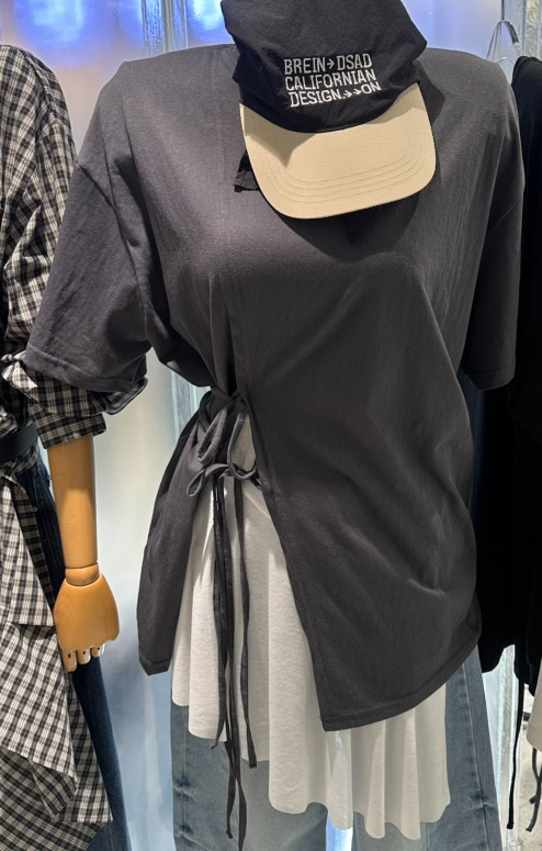 HERTZ-P韓國代購女士新款人氣推薦26春夏休閑職業熱賣T恤HERTZ-PT恤圖色2墨色