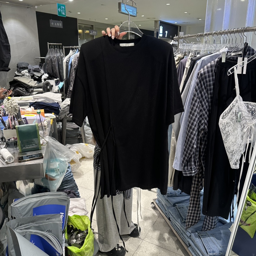 HERTZ-P韓國代購女士新款人氣推薦26春夏休閑職業熱賣T恤HERTZ-PT恤圖色3黑色