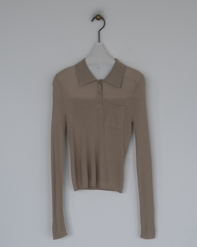 HONG-P韓國直郵女士新款推薦休閑職業時尚26春夏針織衫羅紋HONG-P針織衫圖色1