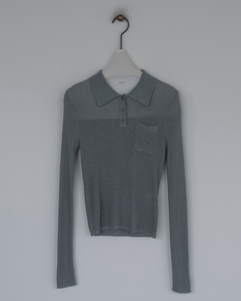 HONG-P韓國直郵女士新款推薦休閑職業時尚26春夏針織衫羅紋HONG-P針織衫圖色2