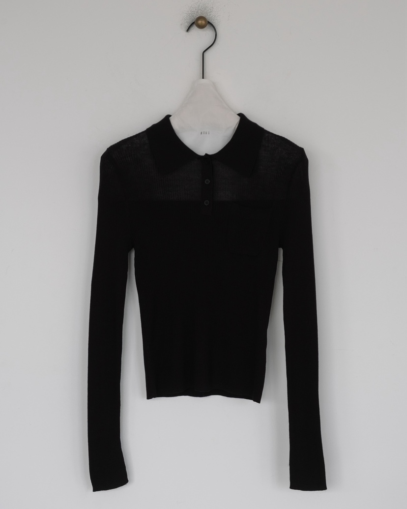 HONG-P韓國直郵女士新款推薦休閑職業時尚26春夏針織衫羅紋HONG-P針織衫圖色4