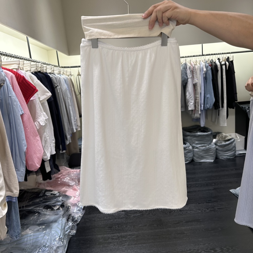 TOMGIRL韓國直郵實拍女士新品熱賣人氣26春夏推薦長裙褶皺TOMGIRL長裙