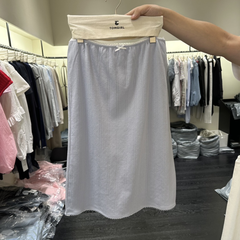 TOMGIRL韓國直郵實拍女士新品熱賣人氣26春夏推薦長裙褶皺TOMGIRL長裙圖色2