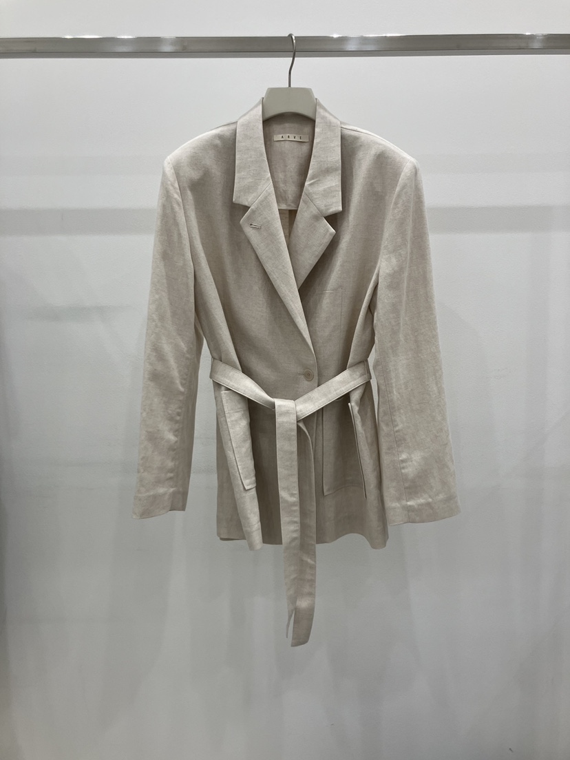 ARVE韓國東大門直郵女士新款時尚人氣推薦休閑夾克含腰帶ARVE夾克圖色1