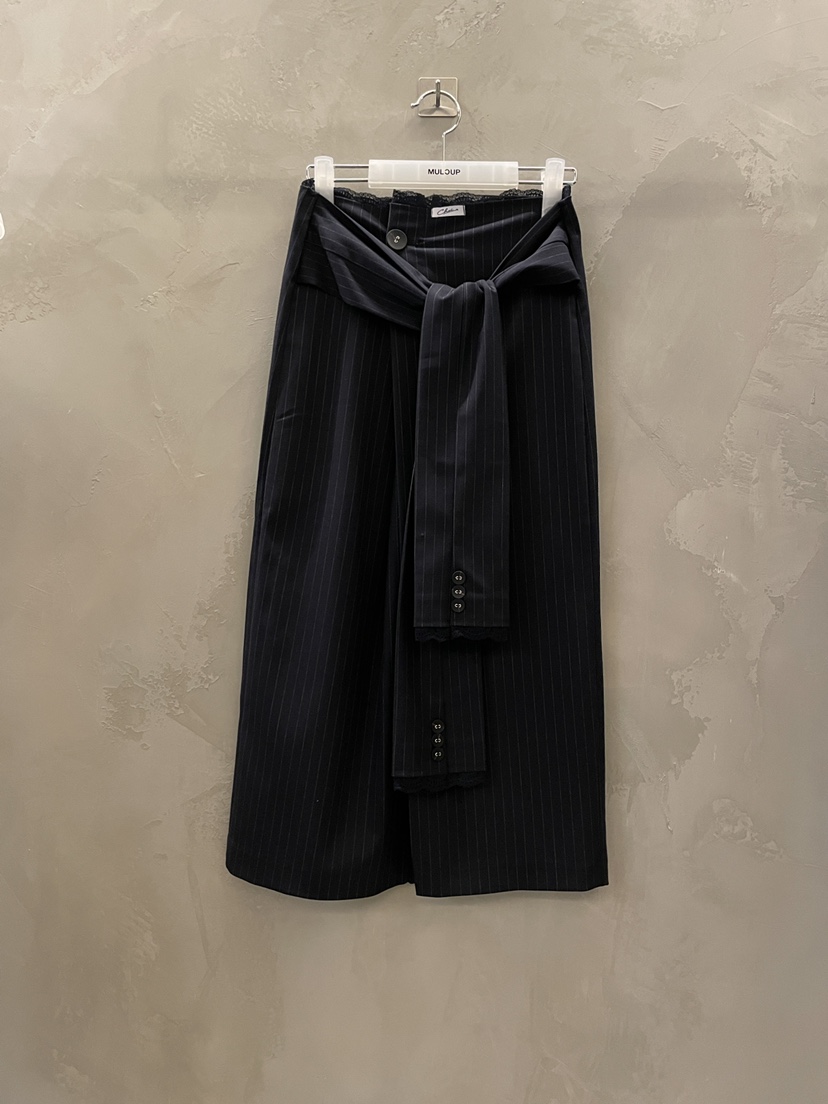 MULCUP韓國東大門代購女士新品熱賣人氣推薦時尚職業長裙MULCUP長裙圖色2深藍色