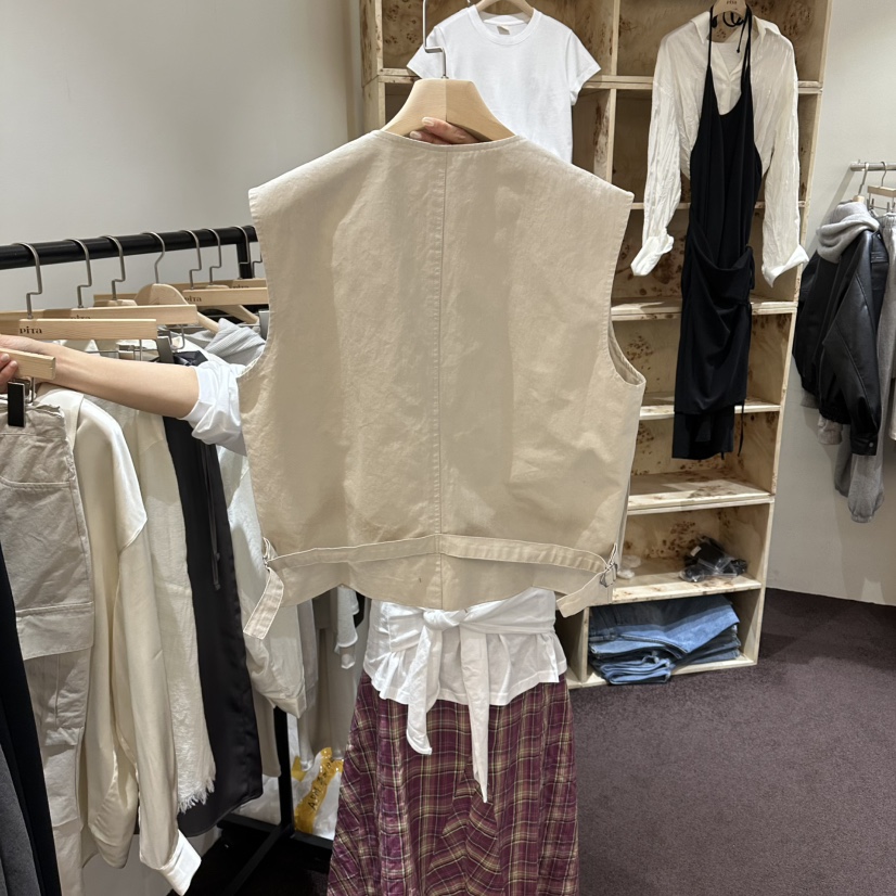 PITA/THEVERLIN韓國代購女裝新款休閑26春夏人氣時尚馬甲PITA/THEVERLIN馬甲