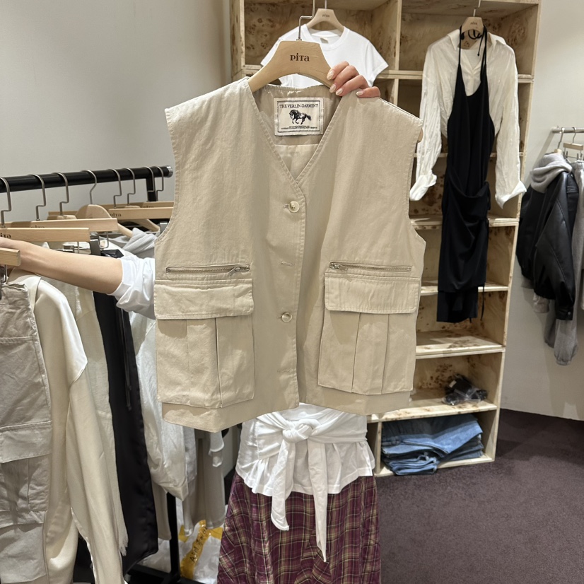 PITA/THEVERLIN韓國代購女裝新款休閑26春夏人氣時尚馬甲PITA/THEVERLIN馬甲圖色1