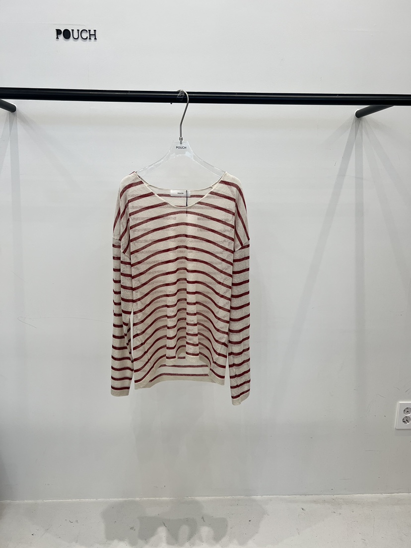 POUCH韓國東大門直郵女士新品熱賣時尚休閑26春夏職業針織衫POUCH針織衫圖色1