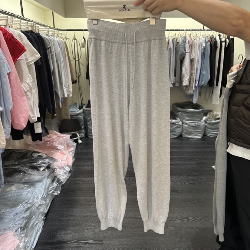 TOMGIRL韓國直郵實拍女裝新款職業時尚推薦熱賣26春夏休閑褲TOMGIRL休閑褲圖色2灰白色