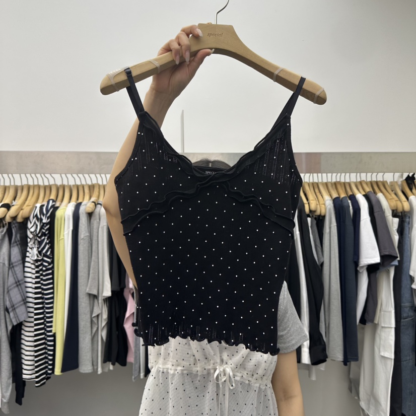 SPECIAL韓國代購女士新款職業人氣休閑推薦26春夏吊帶背心SPECIAL吊帶/背心圖色3黑色