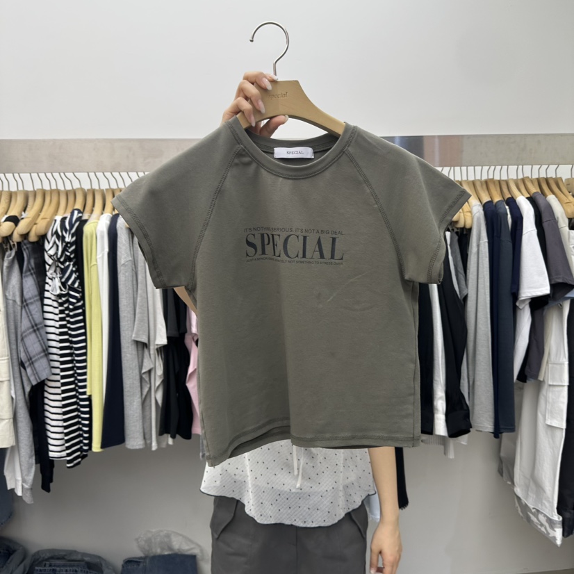 SPECIAL韓國東大門直郵女士新款時尚推薦26春夏職業人氣T恤SPECIALT恤圖色1