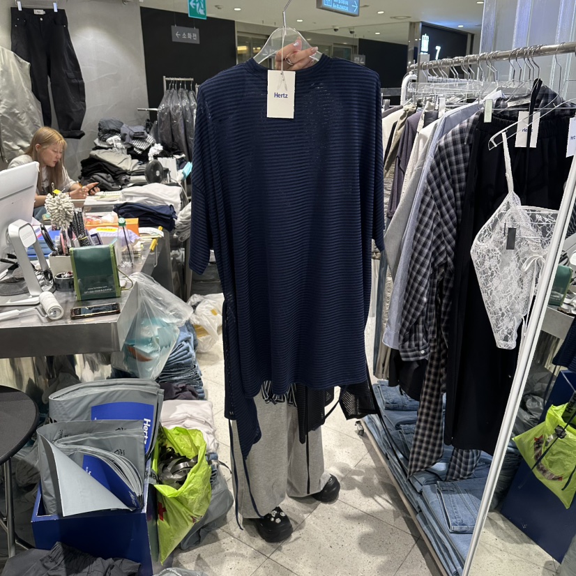 HERTZ-P韓國東大門代購女士新款26春夏熱賣T恤不含腰帶透明HERTZ-PT恤