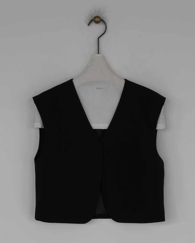 HONG-P韓國東大門直郵女士新款26春夏休閑推薦熱賣時尚馬甲HONG-P馬甲圖色2