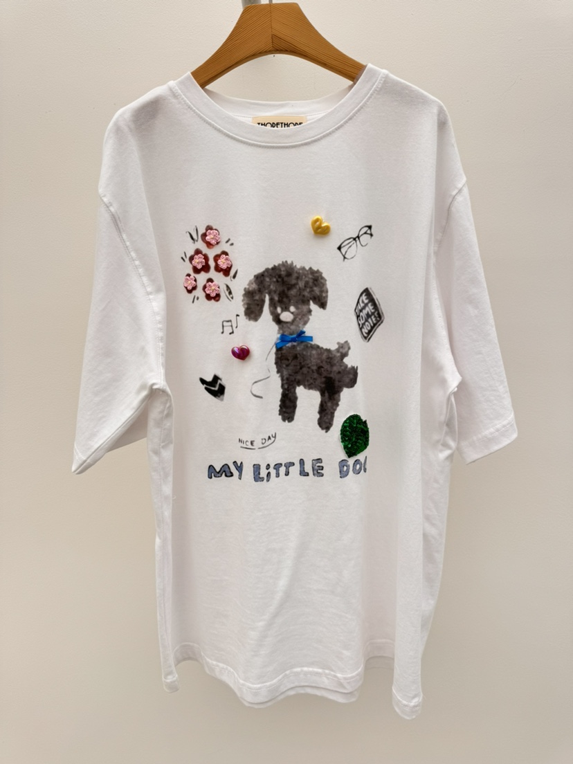 THORE韓國直郵女裝新品時尚熱賣職業推薦休閑人氣26春夏T恤THORET恤圖色1