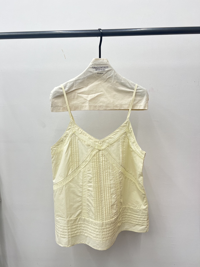 UNANSWERED-MYSTERY/FIFO韓國代購女士新品人氣吊帶背心褶裥UNANSWERED-MYSTERY/FIFO吊帶/背心圖色3