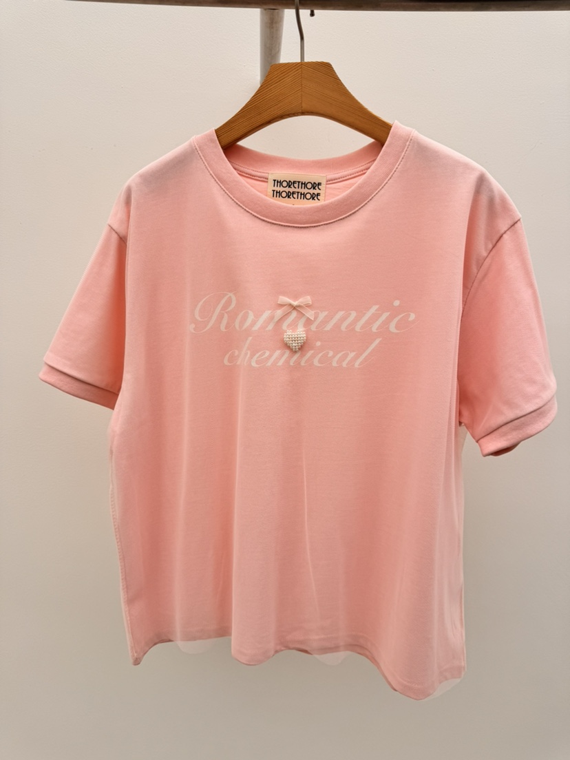 THORE韓國直郵實拍女士新品26春夏時尚職業推薦休閑熱賣T恤THORET恤圖色1