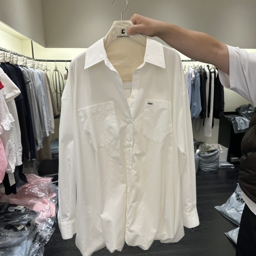 TOMGIRL韓國直郵實拍女士新品26春夏熱賣職業時尚襯衫蕾絲衫TOMGIRL襯衫/蕾絲衫圖色1