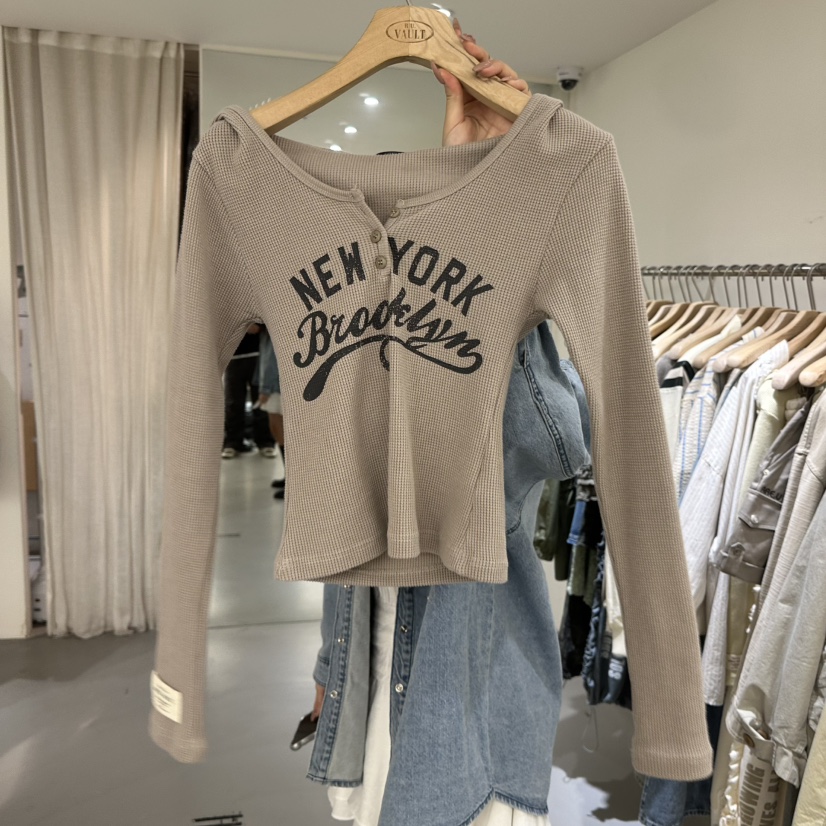 VAULT韓國直郵女裝新款時尚熱賣人氣26春夏推薦職業長袖T恤VAULT長袖T恤圖色2