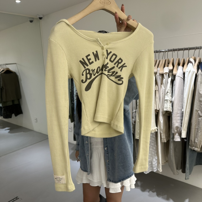 VAULT韓國直郵女裝新款時尚熱賣人氣26春夏推薦職業長袖T恤VAULT長袖T恤圖色3