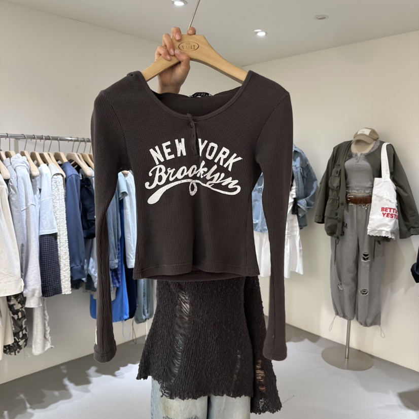 VAULT韓國直郵女裝新款時尚熱賣人氣26春夏推薦職業長袖T恤VAULT長袖T恤圖色4