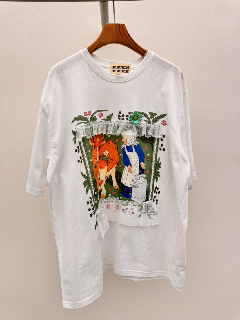 THORE韓國直郵女裝新品26春夏休閑人氣時尚職業推薦熱賣T恤THORET恤圖色1