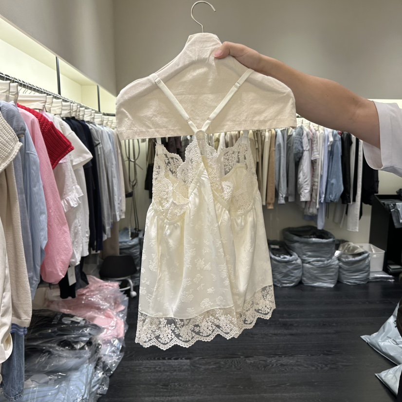 TOMGIRL韓國東大門代購女裝新品熱賣人氣26春夏吊帶背心蕾絲TOMGIRL吊帶/背心