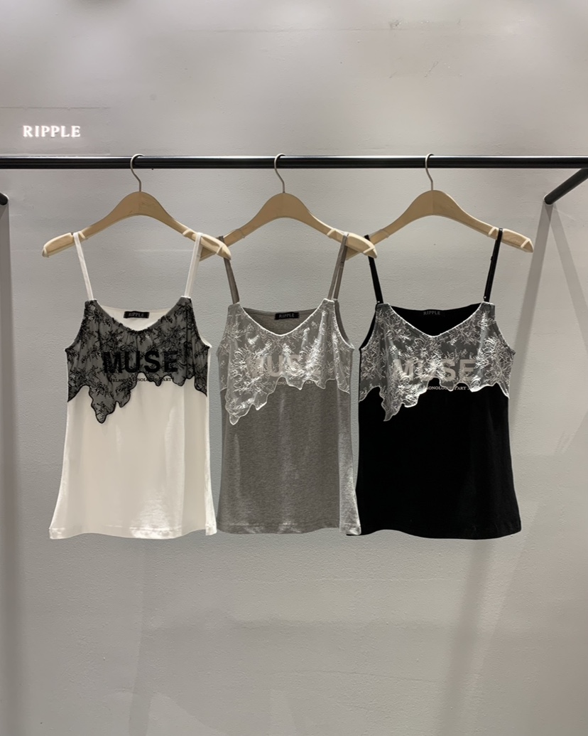 RIPPLE-P韓國直郵實拍女士新品推薦熱賣26春夏職業吊帶背心RIPPLE-P吊帶/背心