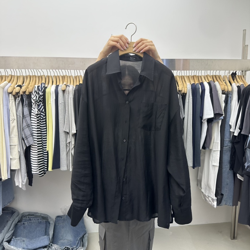 SPECIAL韓國代購女裝新款職業26春夏時尚休閑熱賣襯衫蕾絲衫SPECIAL襯衫/蕾絲衫圖色3黑色