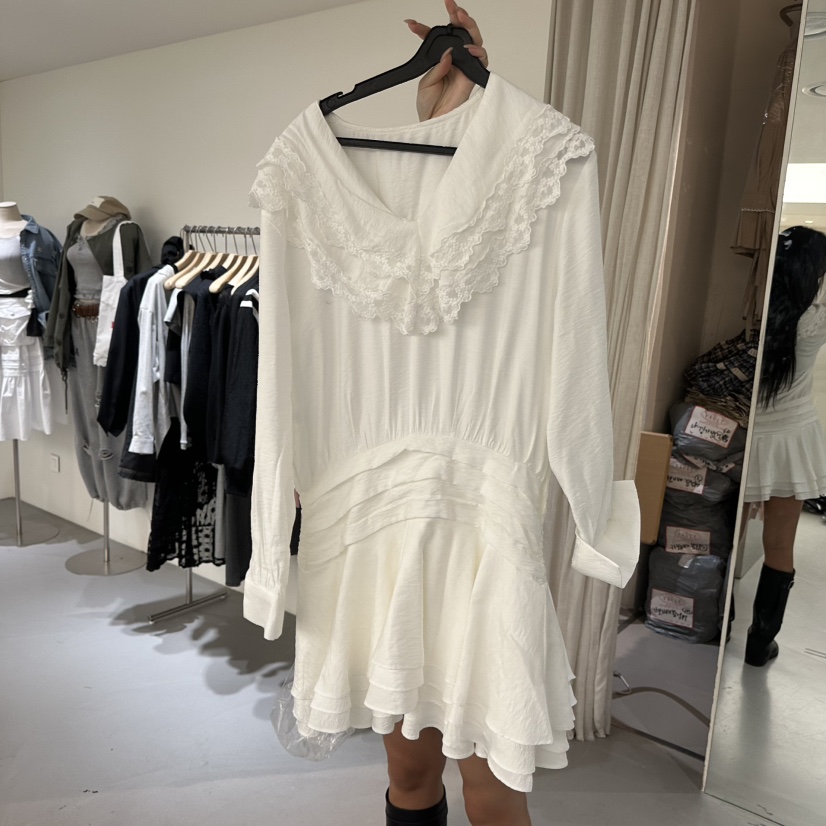 VAULT韓國東大門直郵女裝新品人氣26春夏休閑職業連衣裙褶裥VAULT連衣裙圖色2