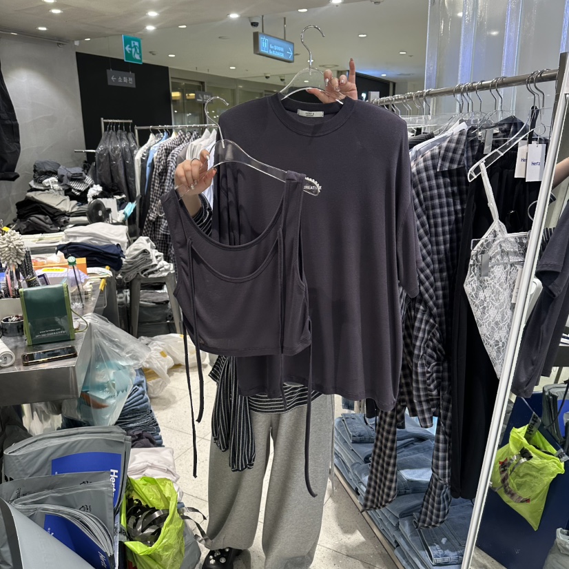 HERTZ-P韓國直郵女士新款熱賣26春夏時尚人氣推薦休閑套裝HERTZ-P套裝圖色3墨色