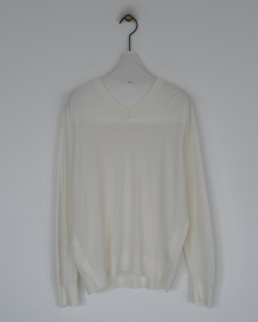 HONG-P韓國代購女裝新品人氣26春夏職業休閑針織衫V領亞麻HONG-P針織衫圖色2