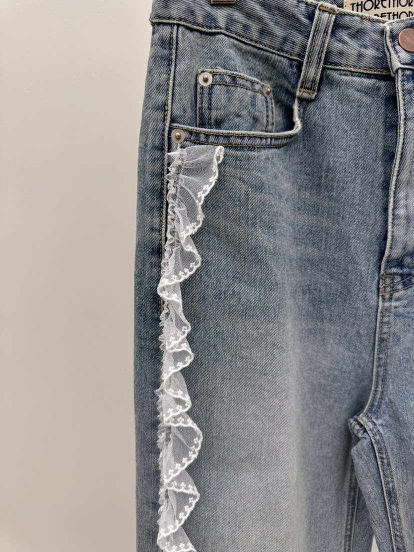 THORE韓國直郵女裝新品休閑26春夏職業熱賣人氣時尚牛仔褲THORE牛仔褲